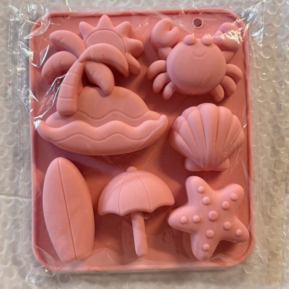 Unbranded Tropical Beach Theme Silicone Mold Pink